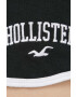 Hollister Co. Kratke hlače ženski črna barva - Pepit.si