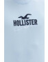 Hollister Co. Pulover ženska siva barva s kapuco - Pepit.si