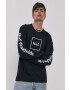 Huf Bombažen longsleeve črna barva - Pepit.si