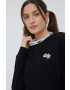 Huf Bombažen longsleeve črna barva - Pepit.si