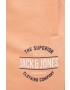 Jack & Jones Kratke hlače moške oranžna barva - Pepit.si