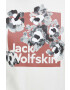 Jack Wolfskin Bombažna kratka majica 10 bež barva - Pepit.si