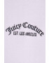 Juicy Couture Pulover Queenie ženski vijolična barva s kapuco - Pepit.si