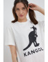 Kangol Bombažen t-shirt bež barva - Pepit.si