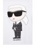 Karl Lagerfeld Bombažna kratka majica bela barva - Pepit.si