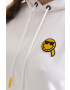 Karl Lagerfeld Pulover Unisex Smiley Hoodie ženski črna barva s kapuco - Pepit.si