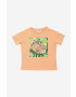 Kenzo kids Otroška bombažna kratka majica Short Sleeves Tee-Shirt oranžna barva - Pepit.si