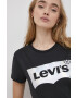 Levi's Bombažen t-shirt črna barva - Pepit.si