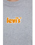 Levi's Bombažen t-shirt siva barva - Pepit.si