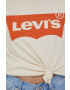 Levi's Bombažen t-shirt kremna barva - Pepit.si