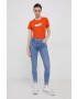 Levi's Bombažen t-shirt oranžna barva - Pepit.si