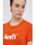 Levi's Bombažen t-shirt oranžna barva - Pepit.si