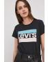 Levi's T-shirt črna barva - Pepit.si