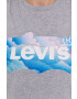 Levi's T-shirt ženski siva barva - Pepit.si