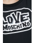 Love Moschino Bombažna kratka majica črna barva - Pepit.si