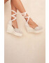 Manebi Espadrile Heart-Shaped Wedge Espadrilles bež barva O 7.1 WH - Pepit.si