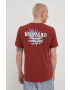 Mustang Bombažen t-shirt bordo barva - Pepit.si