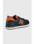 New Balance Usnjene superge Ml574omc mornarsko modra barva - Pepit.si