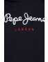 Pepe Jeans Bombažen pulover ženski črna barva - Pepit.si