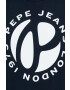 Pepe Jeans Bombažen pulover Wyllile ženski mornarsko modra barva - Pepit.si