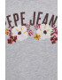 Pepe Jeans Kratka majica ženska siva barva - Pepit.si