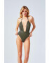 Praia Beachwear Enodelne kopalke SOLDIER zelena barva - Pepit.si