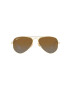 Ray-Ban Otroška sončna očala Junior Aviator rjava barva 0RJ9506S-Polarized - Pepit.si