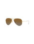 Ray-Ban Otroška sončna očala Junior Aviator rjava barva 0RJ9506S-Polarized - Pepit.si