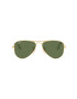 Ray-Ban Otroška sončna očala Junior Aviator zelena barva 0RJ9506S-Polarized - Pepit.si