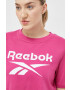 Reebok Kratka majica ženski roza barva - Pepit.si