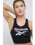 Reebok Top za vadbo črna barva - Pepit.si