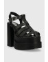 Steve Madden Usnjeni sandali Carlita črna barva SM11002385 - Pepit.si