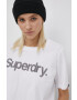 Superdry Bombažen t-shirt bela barva - Pepit.si