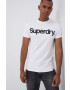 Superdry Bombažen t-shirt bela barva - Pepit.si