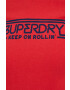 Superdry Bombažna kratka majica rdeča barva - Pepit.si