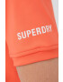 Superdry Kratka majica ženski oranžna barva - Pepit.si