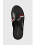 Tommy Hilfiger Natikači HILFIGER CRISS CROSS SANDAL moški črna barva FM0FM04457 - Pepit.si