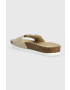 Tommy Hilfiger Natikači iz semiša TH MULE SANDAL SUEDE ženski bež barva FW0FW07071 - Pepit.si