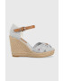 Tommy Hilfiger Sandali BASIC SEERSUCKER HIGH WEDGE ženski FW0FW07160 - Pepit.si