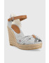 Tommy Hilfiger Sandali BASIC SEERSUCKER HIGH WEDGE ženski FW0FW07160 - Pepit.si