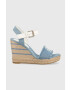 Tommy Hilfiger Sandali DENIM WEDGE SANDAL ženski FW0FW07079 - Pepit.si