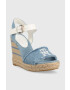 Tommy Hilfiger Sandali DENIM WEDGE SANDAL ženski FW0FW07079 - Pepit.si