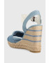 Tommy Hilfiger Sandali DENIM WEDGE SANDAL ženski FW0FW07079 - Pepit.si