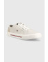 Tommy Hilfiger Teniske CORE CORPORATE VULC CANVAS moške siva barva - Pepit.si