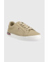 Tommy Hilfiger Teniske ESSENTIAL STRIPES SNEAKER ženske bež barva FW0FW06954 - Pepit.si