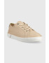 Tommy Hilfiger Teniske LACE UP VULC SNEAKER ženske bež barva FW0FW06957 - Pepit.si