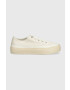 Tommy Hilfiger Teniske VULC ROPE MONOGRAM WHITE DENIM ženske bež barva FW0FW07254 - Pepit.si