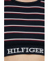 Tommy Hilfiger Top ženski mornarsko modra barva - Pepit.si