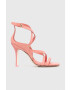 Tommy Hilfiger Usnjeni salonarji Elevated Th High Heel roza barva - Pepit.si