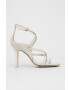 Tommy Hilfiger Usnjeni sandali Elevated Th High Heel bela barva - Pepit.si